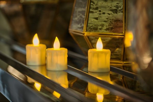 3 waxinelichtjes van dorsetto kaarsvet uitstraling 