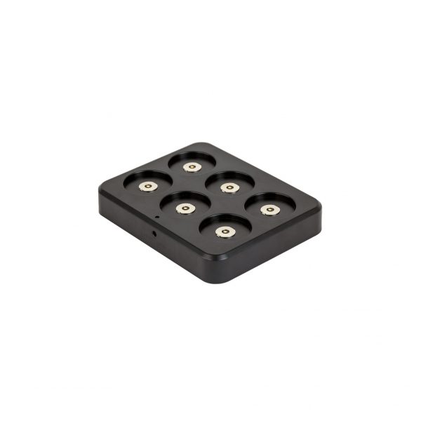 Oplaadstation zwart magnetisch DORSETTO (voor 6 theelichtjes)