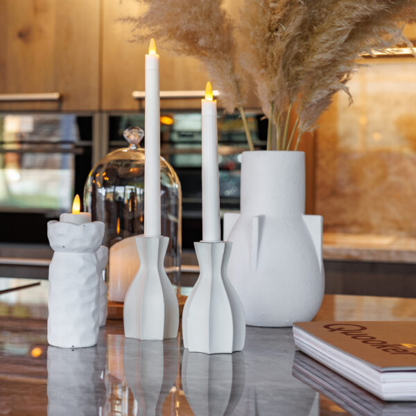 Witte verlichting ledkaarsen dorsetto wit