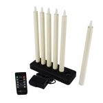 Oplaadbare LED dinerkaars 270mm 130 uur warm wit 6 stuks met afstandsbediening