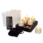 LED waxine lichtjes oplaadbaar met afstandsbediening waterdicht brandtijd 105 uur