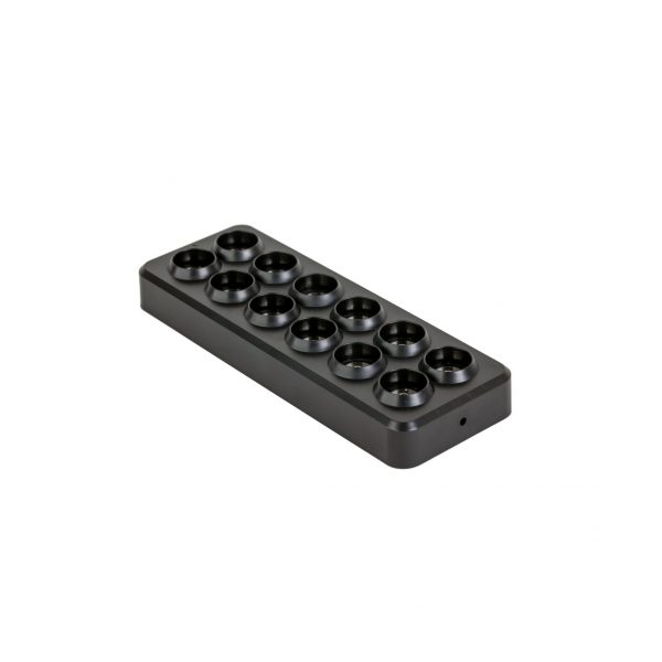 Oplaadstation zwart magnetisch DORSETTO voor 12 dinerkaarsen
