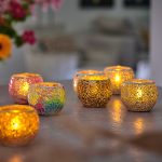 Waxinelichthouder Mozaïek verschillende kleuren -DORSETTO