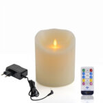 Oplaadbare LED wax kaars D12,5 X H25 CM