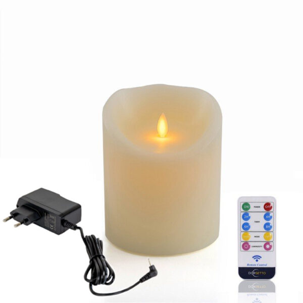 Oplaadbare LED wax kaars D12,5 X H25 CM