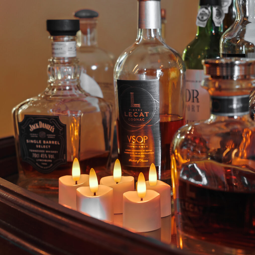 Ledkaarsen met bewegende vlam en afstandsbediening voor ieder event 1 Led kaarsjes drank dienblad