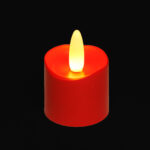 Rode oplaadbare LED waxine kaarsjes 105 uur -waterdicht- met Afstandsbediening – 6 Stuks – timerfunctie