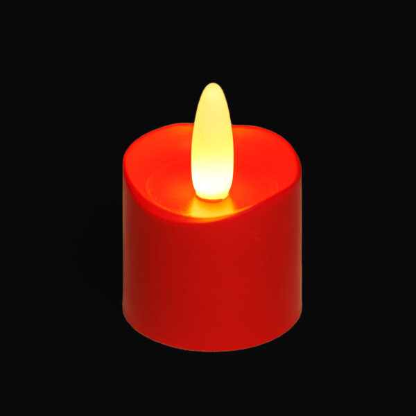 Rode oplaadbare LED waxine kaarsjes 105 uur -waterdicht- met Afstandsbediening – 6 Stuks – timerfunctie