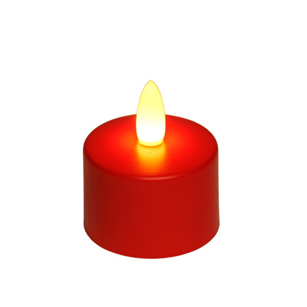 Oplaadbaar 105 uur theelichtje - rood - waterdicht