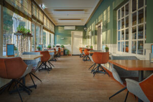 Restaurant tafels met Dorsetto oplaadbare ledkaarsen