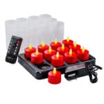 led waxine lichtjes met afstandsbediening en laad kabel