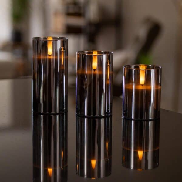 LED waxkaarsen sets met oplaadstation